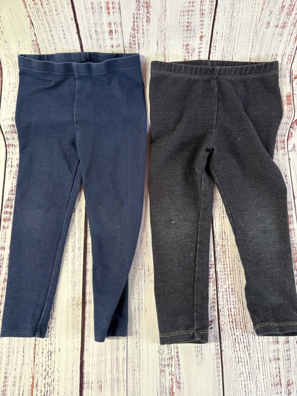 Cat & Jack Navy and Charcoal Girls' Knit Leggings Set